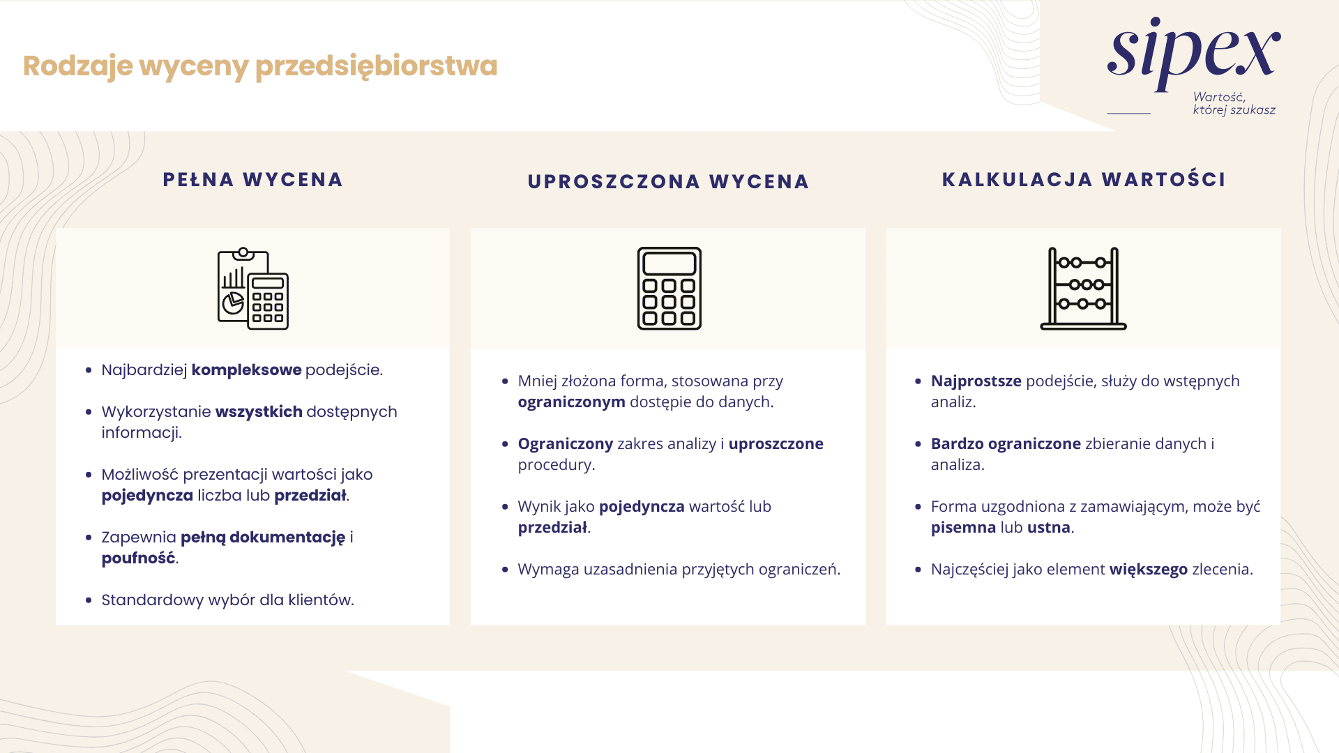 Rodzaje wyceny przedsiębiorstwa: pełna, uproszczona, kalkulacja wartości