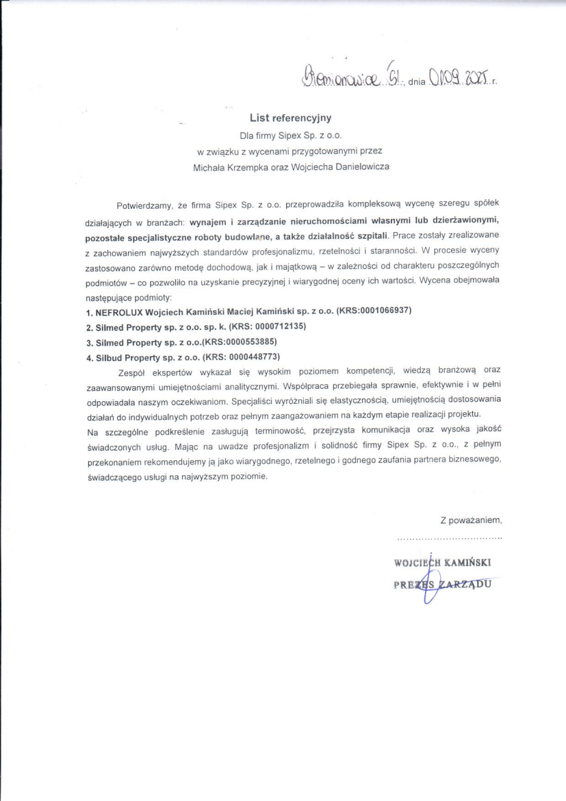 List referencyjny: Nefrolux