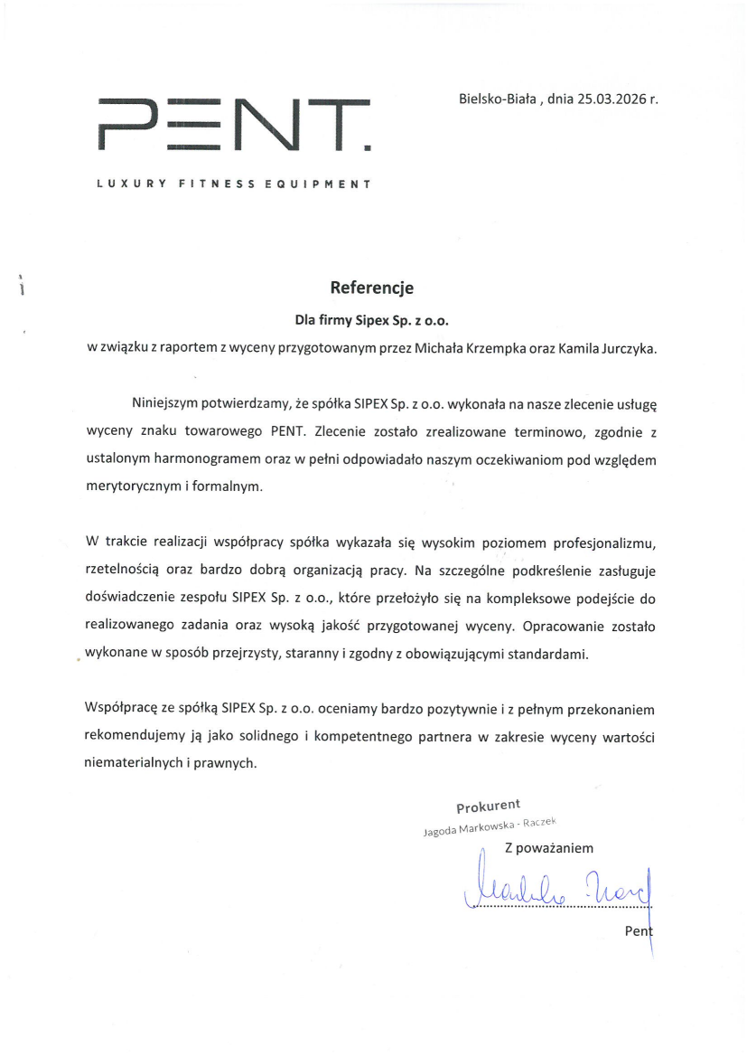 List referencyjny: Pent