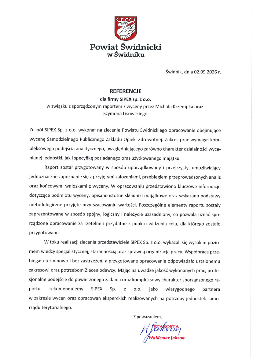 List referencyjny: Powiat Świdnicki